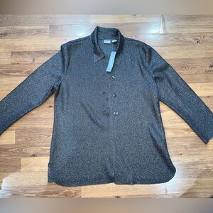 Chico's Women’s Taupe Button-Front Knit “Jacket”